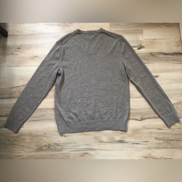 Banana Republic Brown Light Grey V-Neck Sweater with Premium Luxe Yarn - Picture 5 of 5